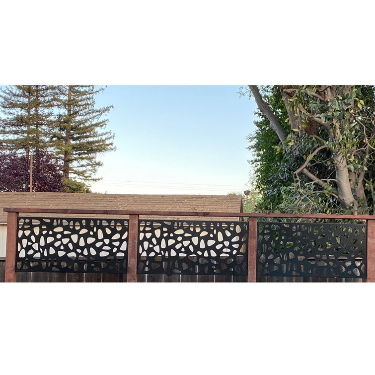 Trendy Home 48'' H x 24'' W Black Metal Fencing with 1 Panel(s